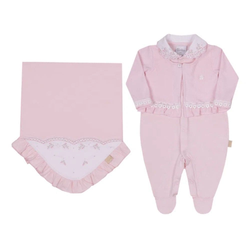 Saida De Maternidade Paraiso Menina Rosa Pastel 13028 - Lari Moon